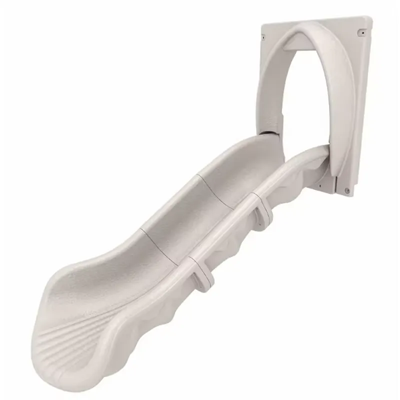 Kids Outdoor Yard Equipment - 子供用5フィートプラスチック製屋外スライド、裏庭遊具、耐久性のある庭用滑り台、子供用安全なガーデンプレイセット