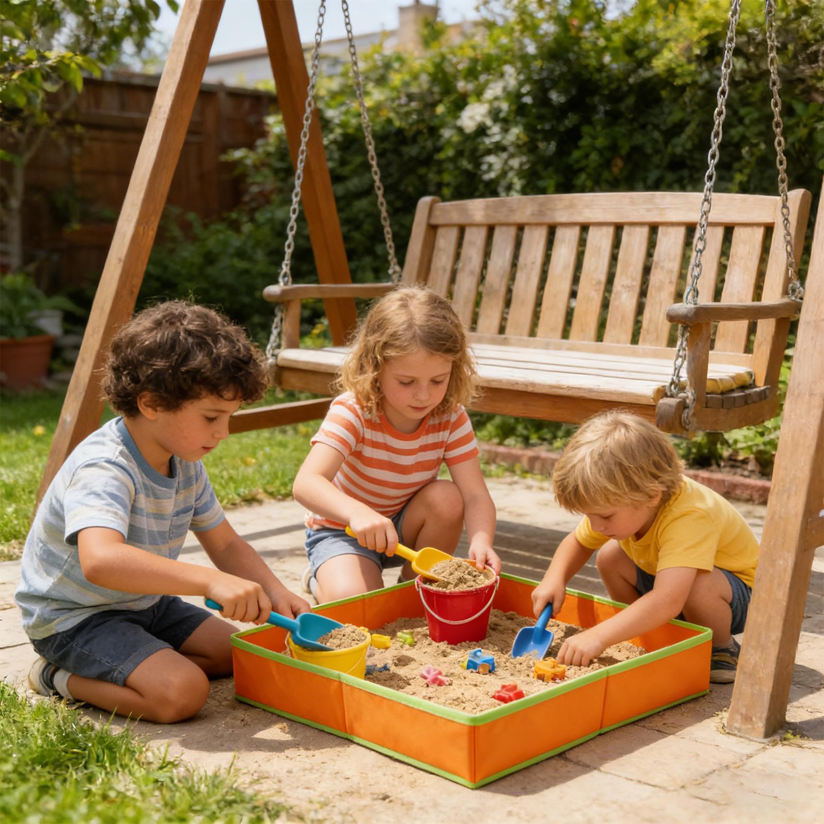 Kids Outdoor Tunnel - 子供用砂場遊びセット、砂場玩具、男の子と女の子向け屋外砂場玩具、庭、砂浜、裏庭用砂場