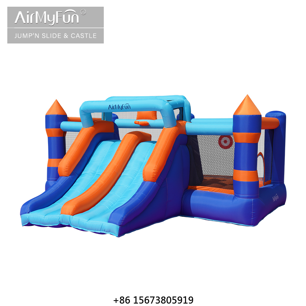 Kids Outdoor House With Slide - 在庫あり 工場価格 カスタマイズ可能 ベストセラー 子供用インフレータブルバウンスハウス スライド付き