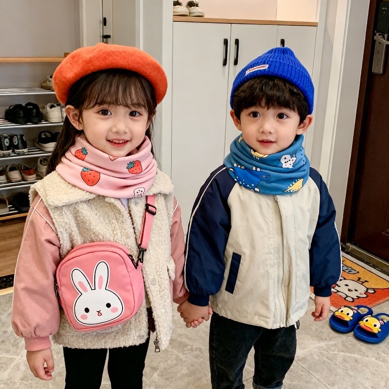 Kids Outdoor Youtube - ベビーウィンターネックウォーマー ソフトフリース 防風スカーフ シームレスネックチューブ 幼児用 キッズ