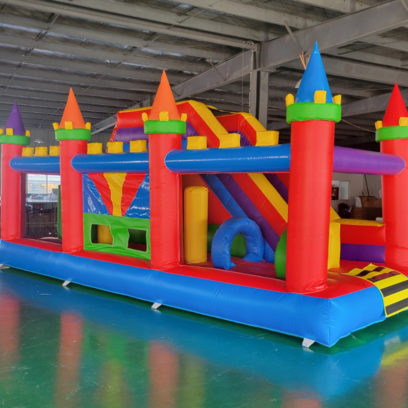 Kids Outdoor Tunnel - 商業用インフレータブル障害物コース、滑り台トンネル付きバウンスハウスキャッスル、屋外パーティー遊び場、子供と大人のためのスポーツゲーム