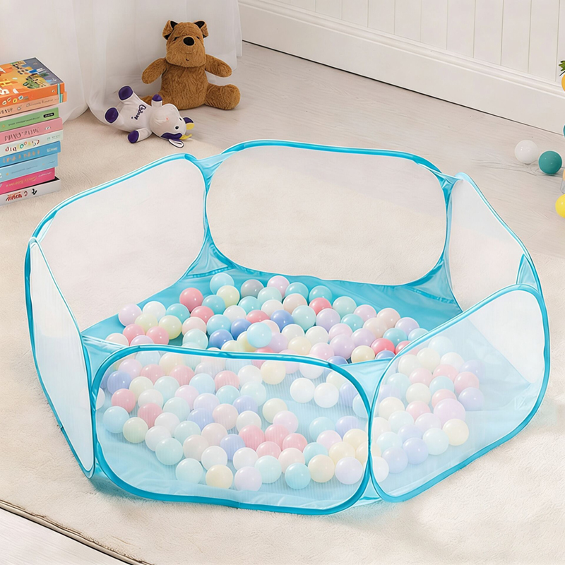 Kids Outdoor Tent - 1.2Mボールピット、折りたたみ式ポータブルプレイピット、子供、男の子、女の子向けゲームハウス、屋内屋外兼用、六面ネットゲームテント