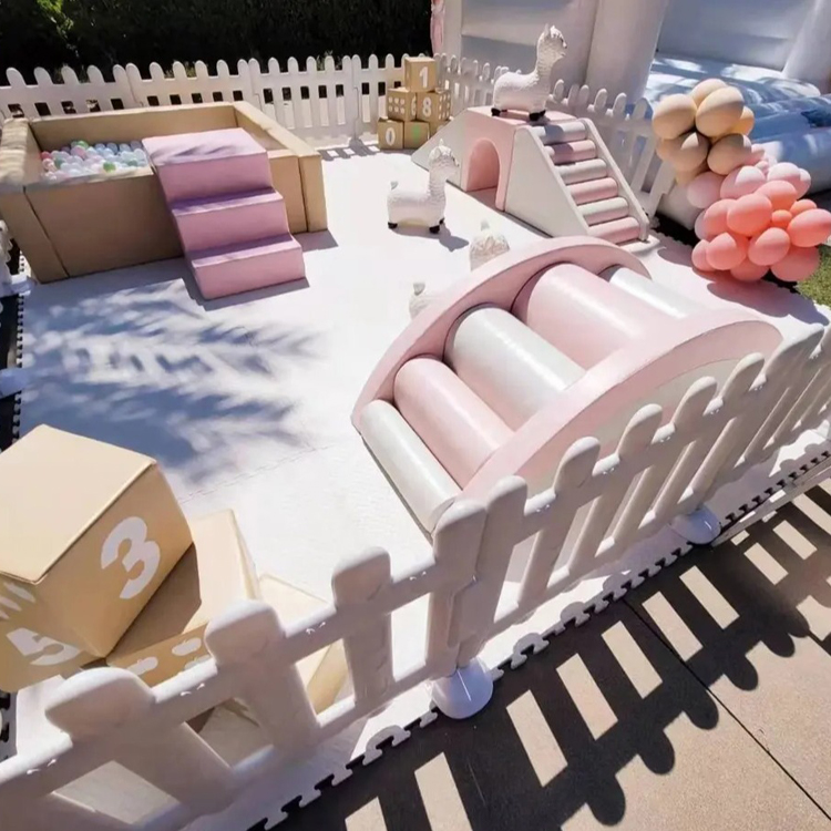 Kids Outdoor Tunnel - 工場直販 ソフトピンクホワイト キッズクライミングトンネル ボールプール 商業用屋外遊具 ショッピングモール