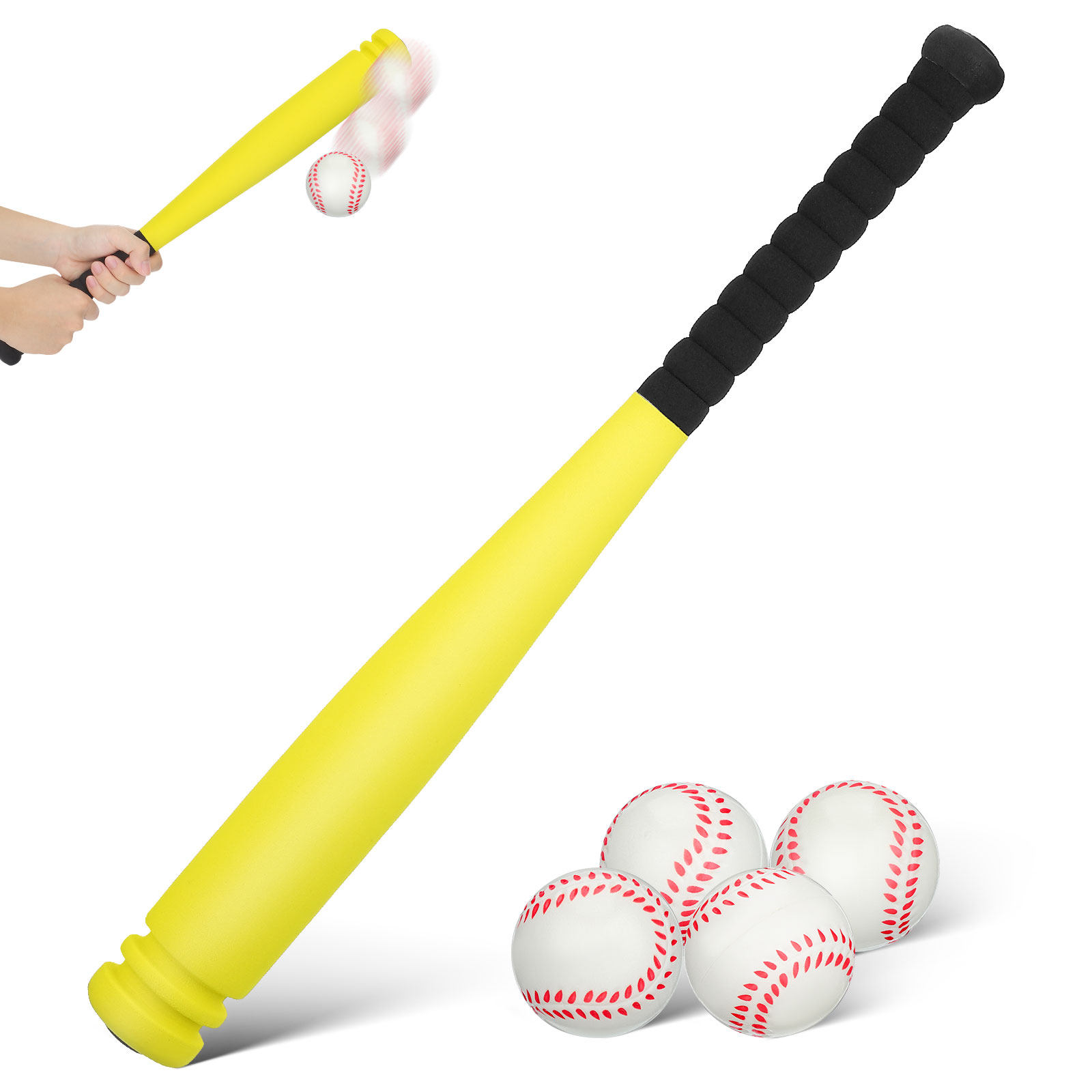 Kids Outdoor Yard Equipment - 1セットの野球セット。滑らかな表面で、耐久性に優れ、お子様向けの野球バット。屋外でのインタラクティブな遊びや、庭でのトレーニングに最適。幼児向けのボールセット。