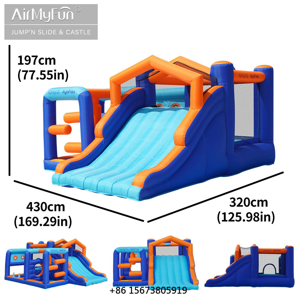 Kids Outdoor House With Slide - 在庫あり ベストセラー PVC生地製 子供用インフレータブルバウンスハウス スライドコンボ カスタマイズ可能