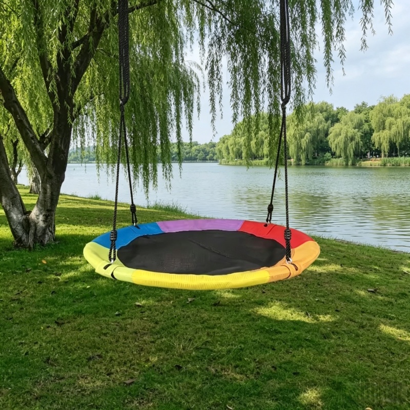円形オックスフォードネットキャンバス子供用ハンモック吊り下げ - Kids Outdoor Garden Set のレビューと価格