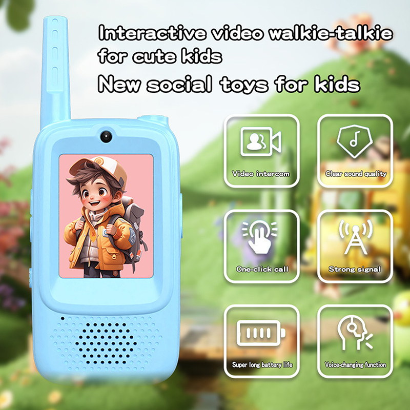 2 個のビデオトランシーバー子供用充電式スクリーンディスプレ - Kids Outdoor Voices のレビューと価格