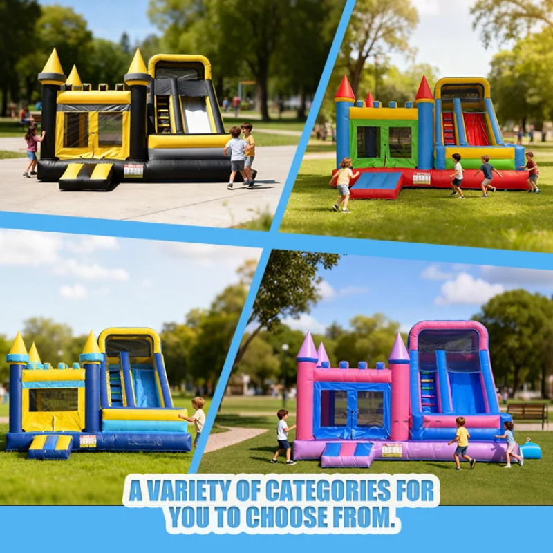 業務用カラフル高級インフレータブルバウンサーハウス、スライド - Kids Outdoor House With Slide のレビューと価格