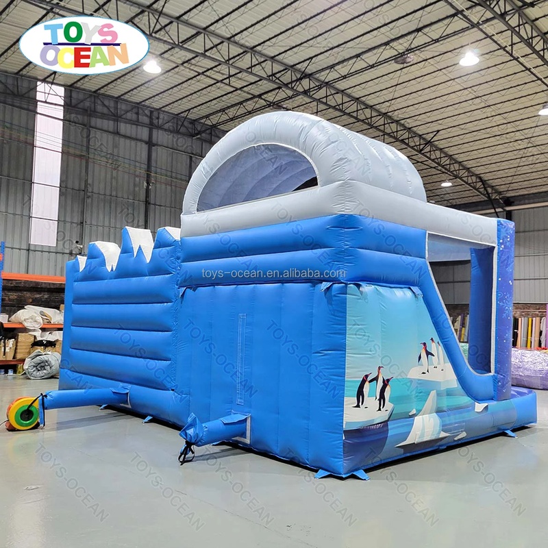 特注デザインの屋外大型遊具城、ペンギンのインフレータブル滑り - Kids Outdoor House With Slide のレビューと価格