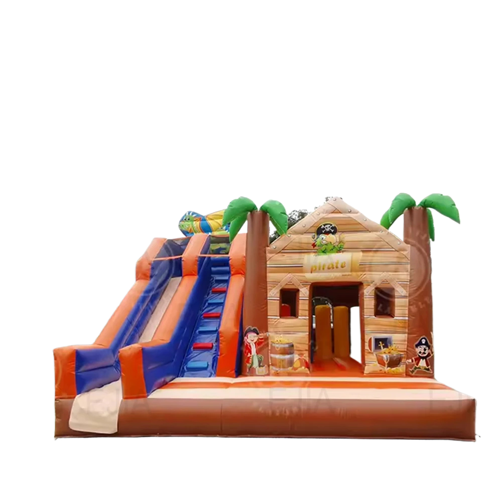 ポータブル商業用17フィート大型インフレータブル海賊ジャング - Kids Outdoor House With Slide のレビューと価格