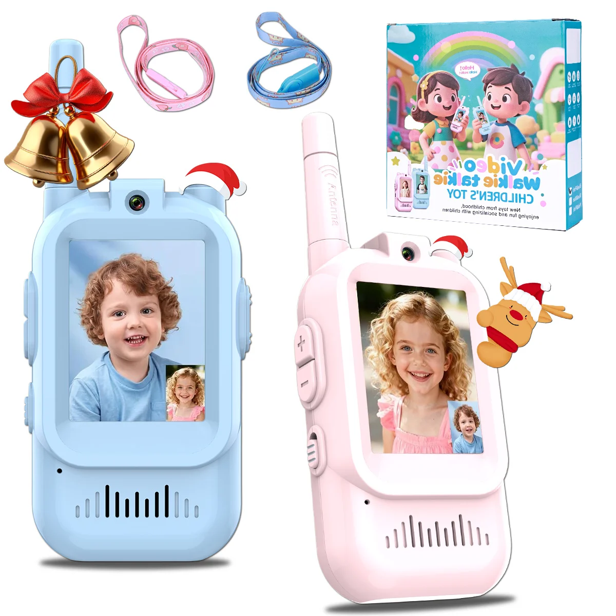 子供用ビデオトランシーバー 2個パック 充電式 2インチ高解 - Kids Outdoor Voices のレビューと価格
