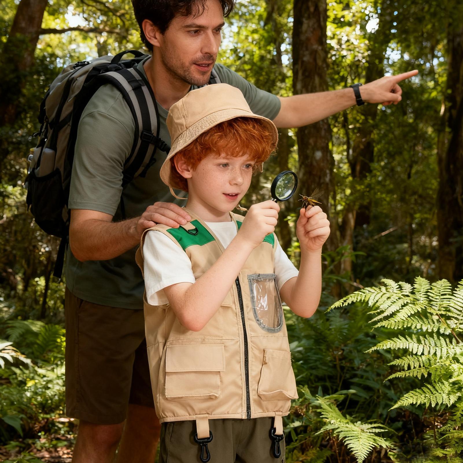 キッズエクスプローラーベストと帽子 ハロウィンコスプレキット - Kids Outdoor Adventure Kit のレビューと価格