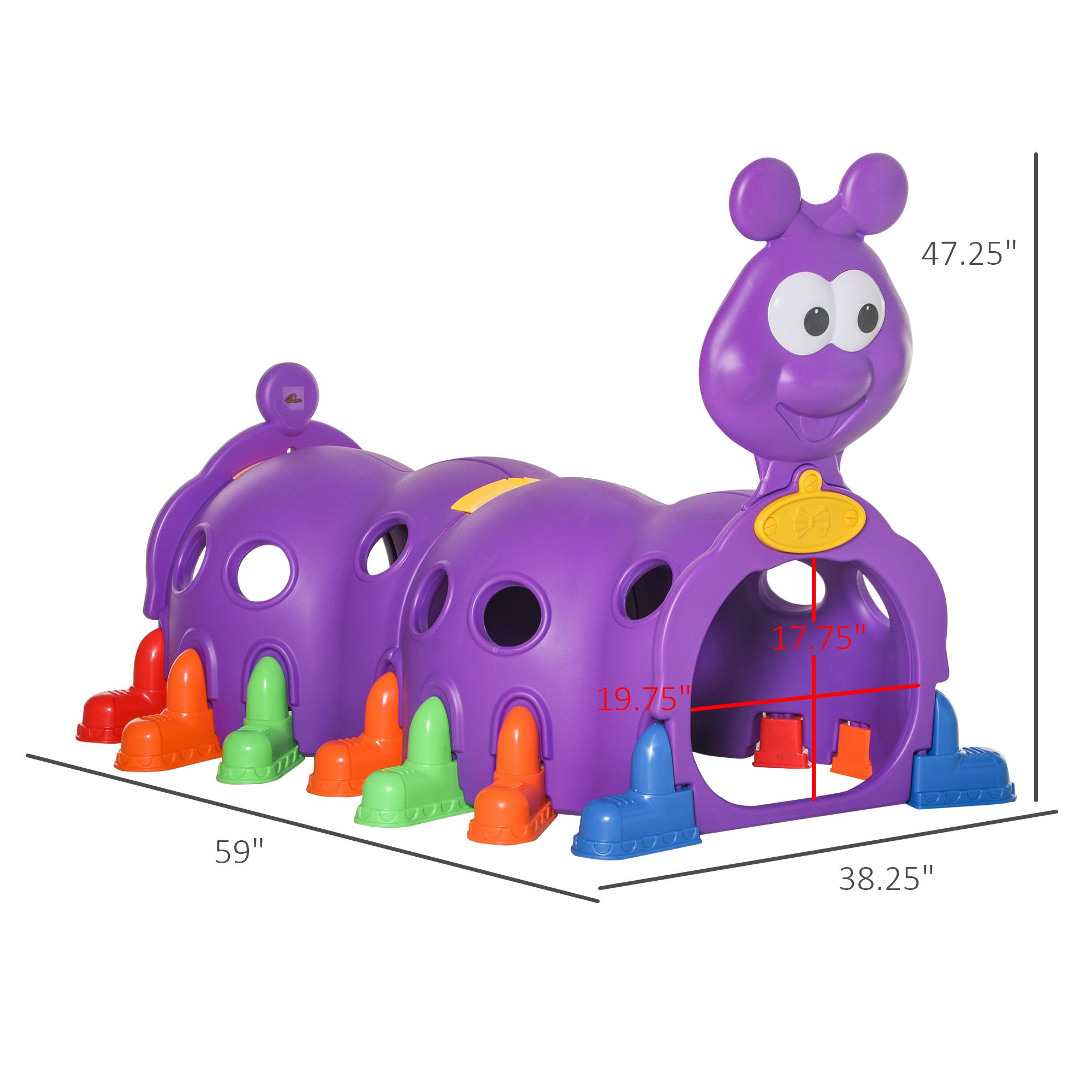 子供用キャタピラートンネル パープル 室内・屋外兼用 クライ - Kids Outdoor Tunnel のレビューと価格