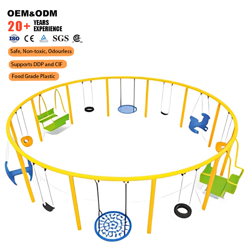 学校用3人乗り屋外メタルグリーンスイングセット、子供用遊具ス - Kids Outdoor Garden Set のレビューと価格