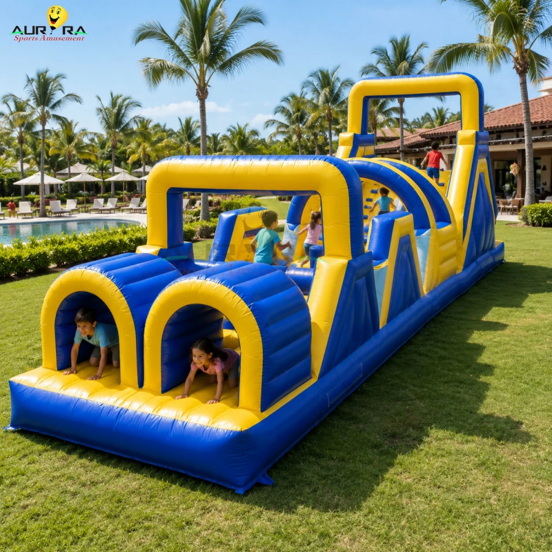 新型インフレータブル障害物コース屋外用バウンスハウス子供用ジ - Kids Outdoor House With Slide のレビューと価格
