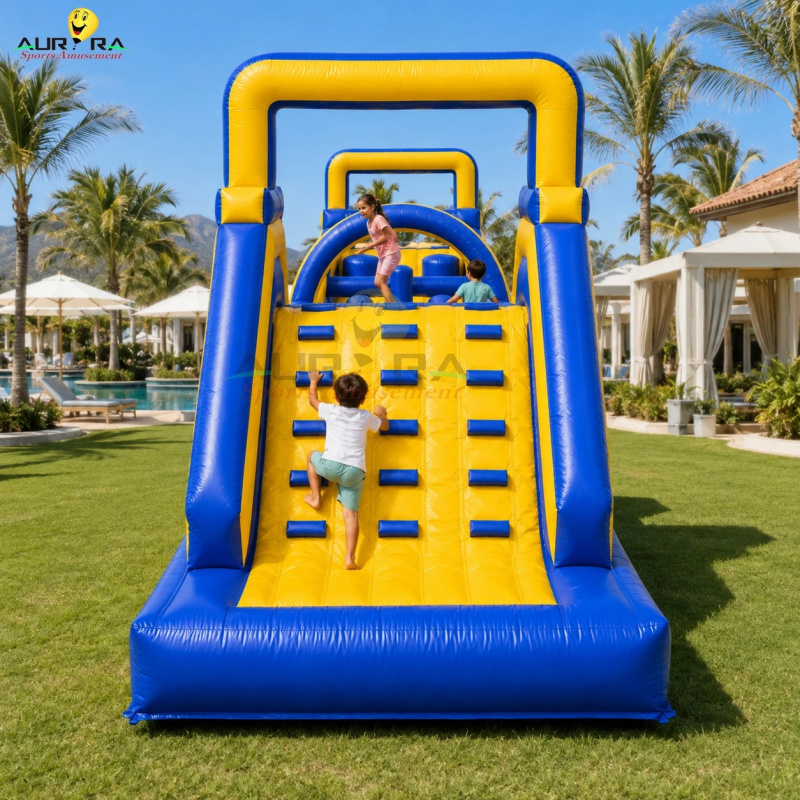 新型インフレータブル障害物コース屋外用バウンスハウス子供用ジ - Kids Outdoor House With Slide のレビューと価格