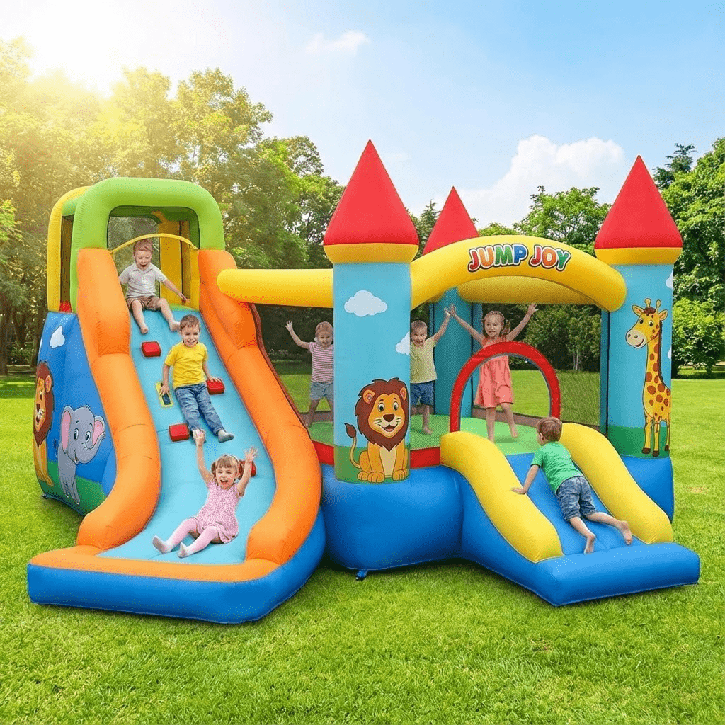 特注ヘビーデューティー業務用インフレータブルジャンパースライ - Kids Outdoor House With Slide のレビューと価格