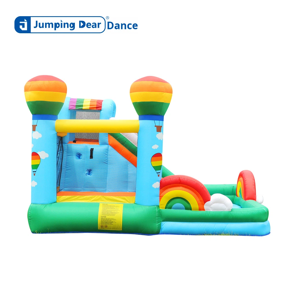 子供用インフレータブルキャッスル、滑り台とジャンプエリア付き - Kids Outdoor House With Slide のレビューと価格