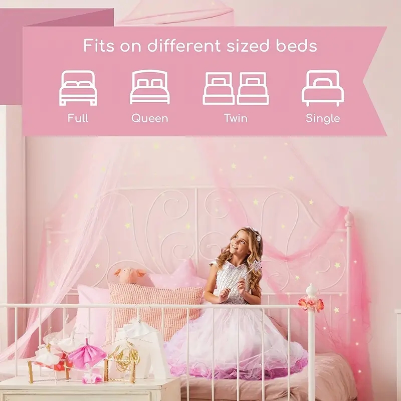 女の子のための星とプリンセスのプリントが付いたベッドの小屋, - Kids Outdoor Tent のレビューと価格