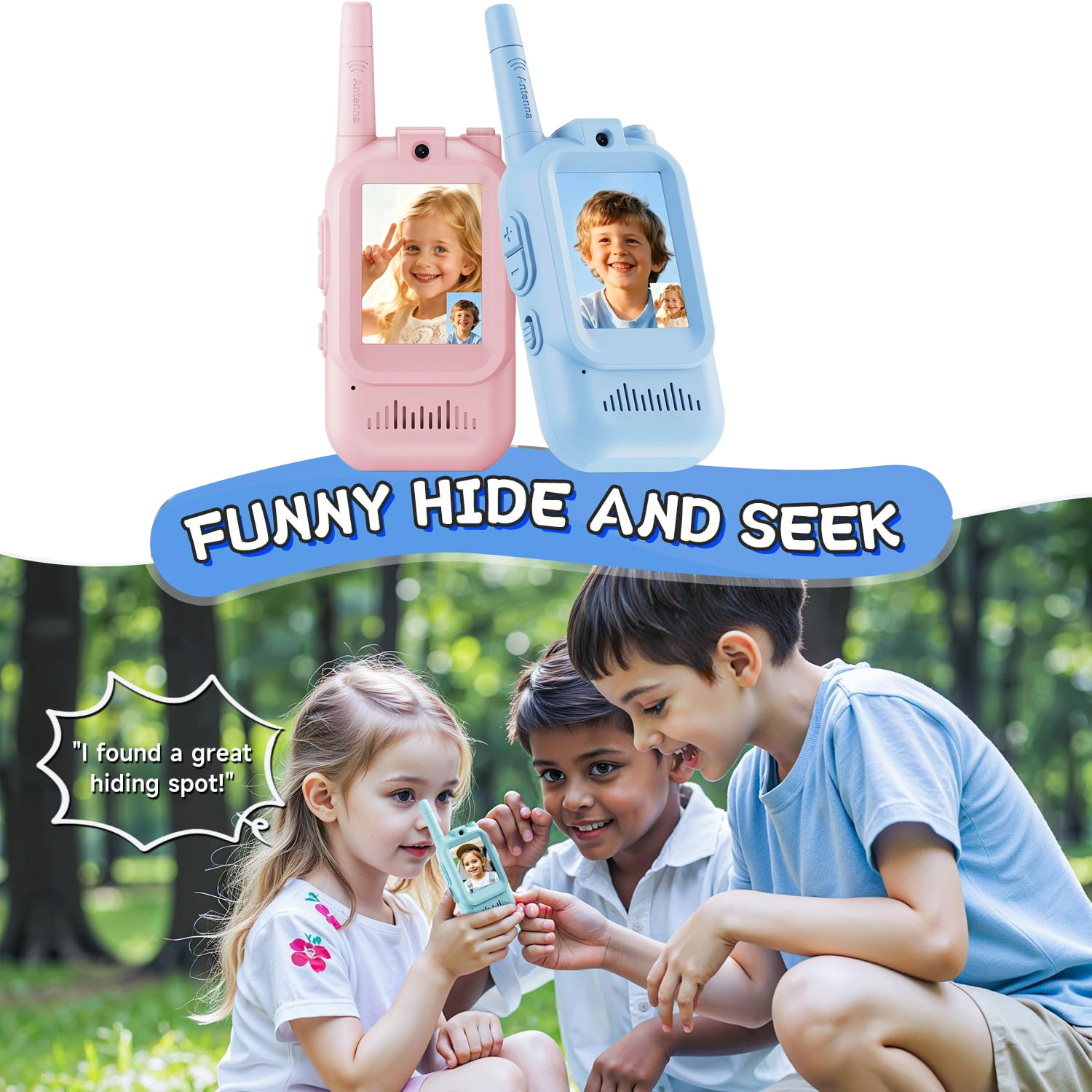 子供用2個セット ビデオウォーキートーキー ディスプレイ画面 - Kids Outdoor Voices のレビューと価格