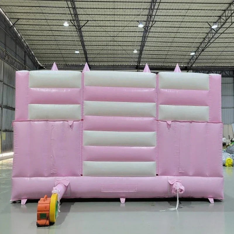 ピンクのプリンセス型インフレータブルバウンスハウスキャッスル - Kids Outdoor House With Slide のレビューと価格