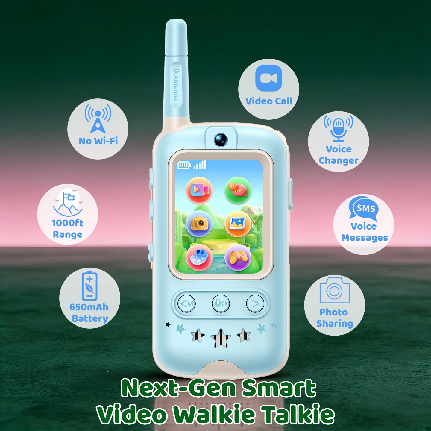ビデオウォーキートーキーギフトセット 2個パック HDビデオ - Kids Outdoor Voices のレビューと価格