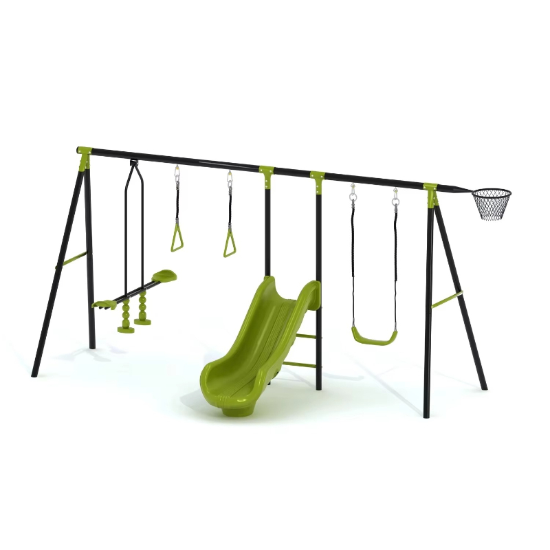 子供用ブランコおもちゃセット、バスケットボールフープ付き、金 - Kids Outdoor Garden Set のレビューと価格