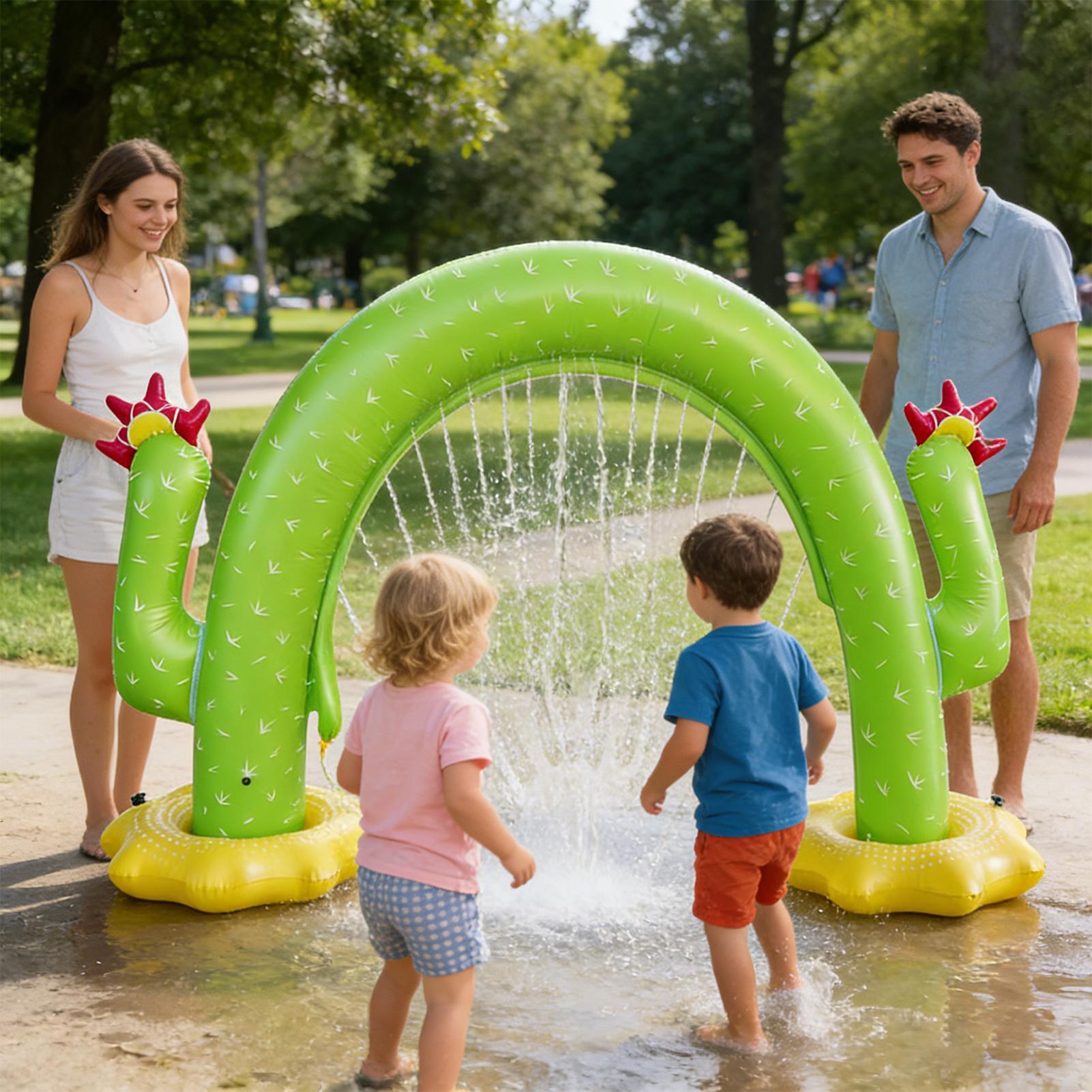 子供用インフレータブルサボテンスプリンクラー、屋外水遊びスプ - Kids Outdoor Tunnel のレビューと価格