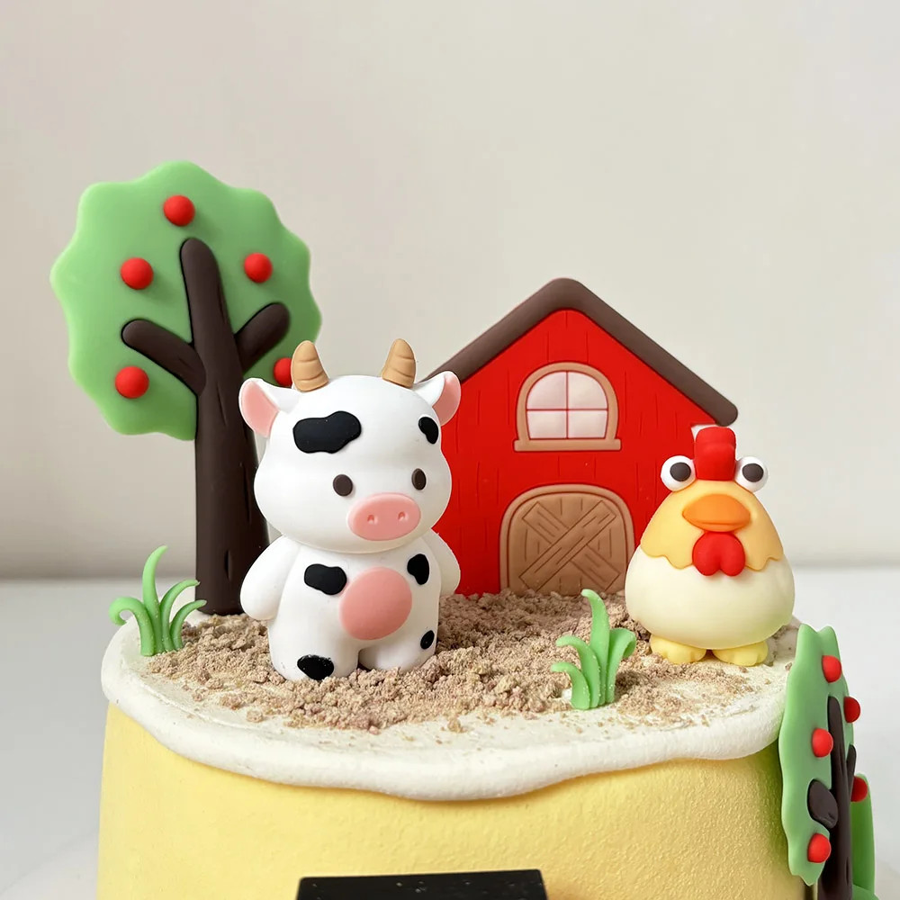 子供のための農場の動物の漫画のケーキデコレーション,牛,ひよ - Kids Outdoor Merry Go Round のレビューと価格