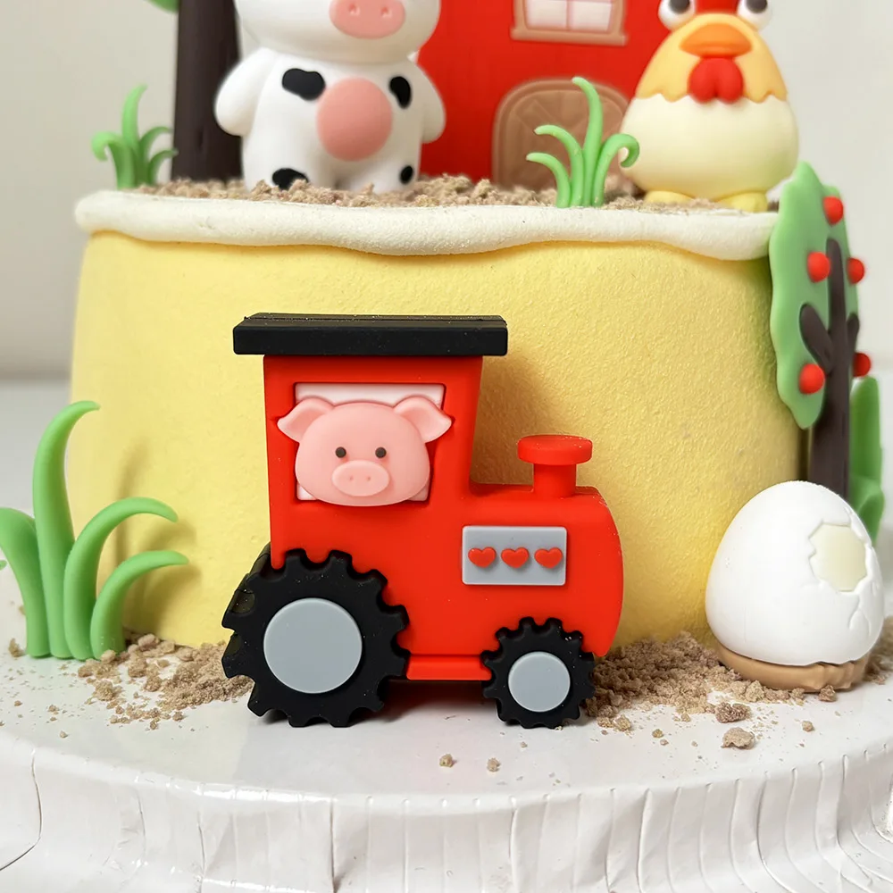 子供のための農場の動物の漫画のケーキデコレーション,牛,ひよ - Kids Outdoor Merry Go Round のレビューと価格