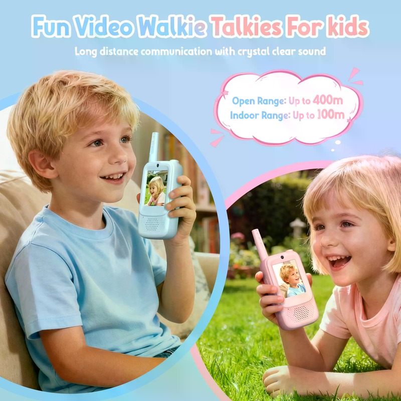 子供用ビデオトランシーバー、2台セット、HDカメラと音声機能 - Kids Outdoor Voices のレビューと価格