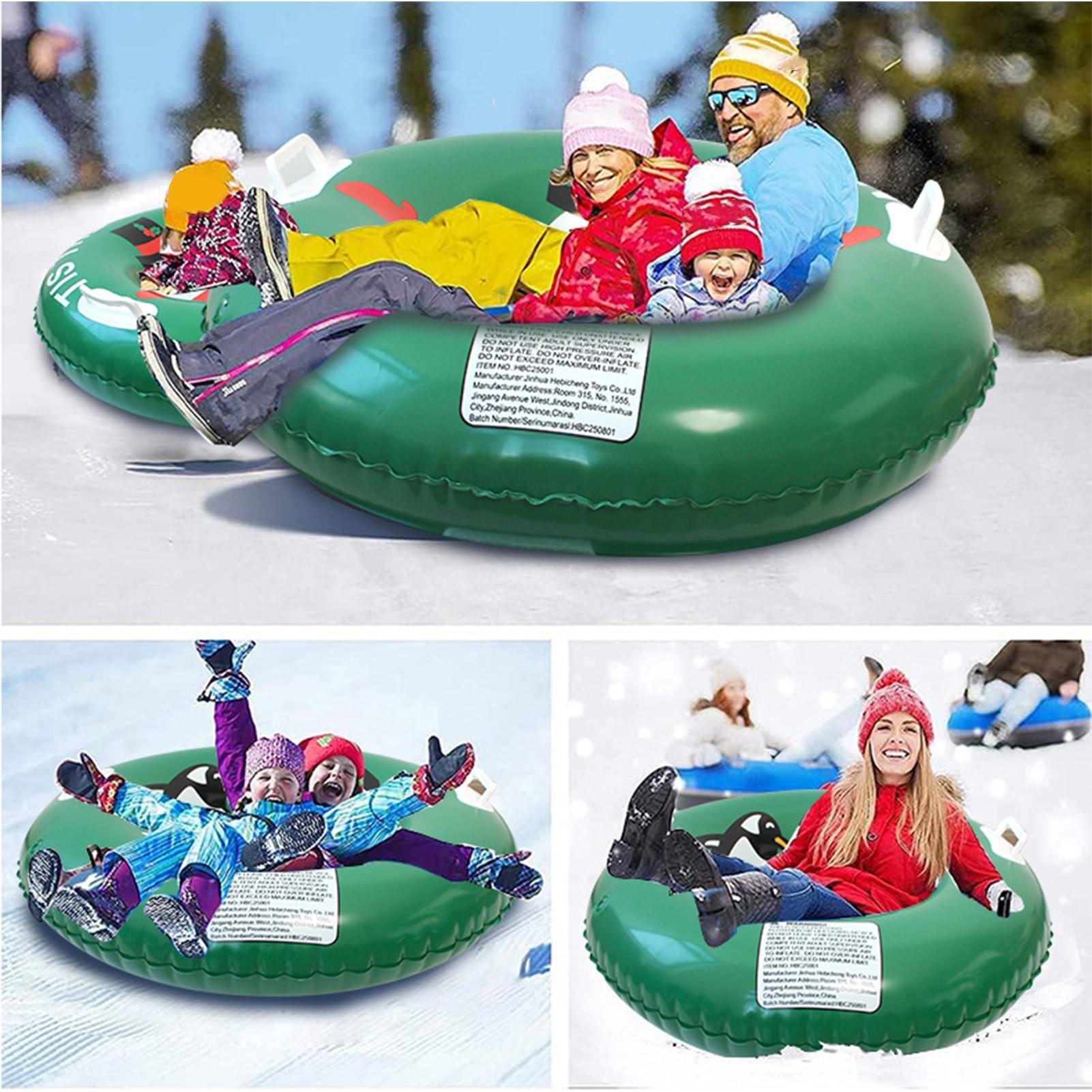 インフレータブルスノーチューブ、ハンドル付きの厚手の頑丈なス - Kids Outdoor Youtube のレビューと価格