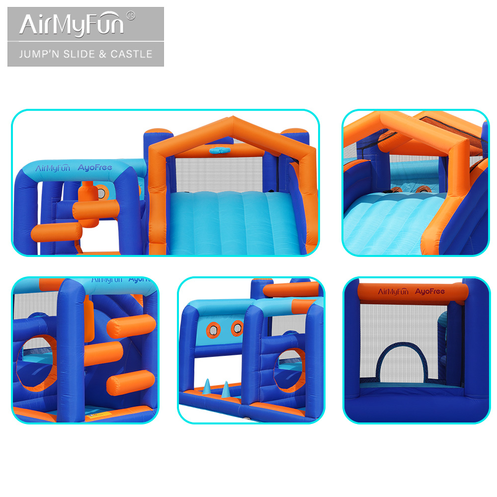 在庫あり ベストセラー PVC生地製 子供用インフレータブル - Kids Outdoor House With Slide のレビューと価格